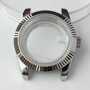 39mm vyriškas laikrodis 8285 judesio nerūdijančio plieno korpusas safyro stiklas MIYOTA 8285 judėjimo dvigubas kalendoriaus ciferblatas
