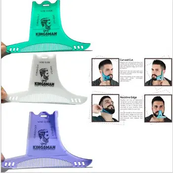 Naujas barzdos formavimo šablonas Barzdos šukos Vyrų skutimosi įrankiai ABS šukos plaukų barzdos kirpimo šabloninėms šukoms