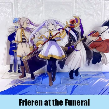 Naujas anime Frieren laidotuvėse Himmel Flamme Qual Cosplay 15cm akrilo animacinių filmų stovo ekranas Figūrinis modelis Stalviršio plokštės dekoras