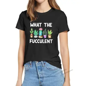 100% medvilnė 2020 m. madingi vasaros marškinėliai Kas yra Fucculent Cactus Succulent Plant Moteriški marškinėliai Minkštas trikotažas Sodo mylėtojas Retro