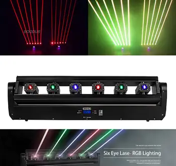 Lights Laser Led 180W 6Eye Moving Head Beam Light Roller Disco Light Club Party Dance Outdoor Christmas Dj Disco Audience