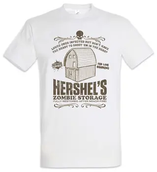 Hershel s Zombie Storage marškinėliai Smagus vaikščiojantis svirnas Heršelis miręs