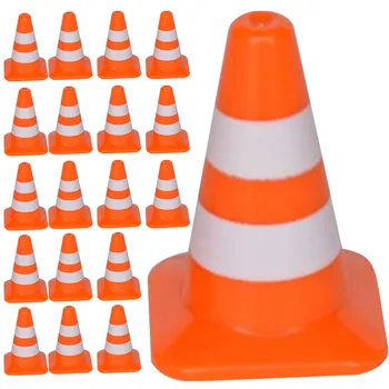 Eismo kūgiai Mini žaislų ženklai Kelio kūgio ženklas Statyba Vaikams Žaislai Miniatiūriniai oranžiniai kelio užtvaros mokymai Barikados saugumas Parkavimas
