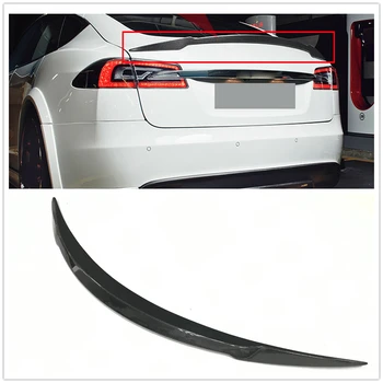 Anglies pluošto automobilio galinės bagažinės spoilerio sparno bagažinės dangčio atvarto viršutinio apdailos dangčio skirstytuvo lūpa Tesla Model S Sedanui 2012-2019