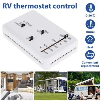 RV Termostato keitimas Šilumos ir vėsinimo kemperio termostato komplektas su 2 varžtais ir 2 gumos dalelėmis šilumos aušinimo kemperiui RV