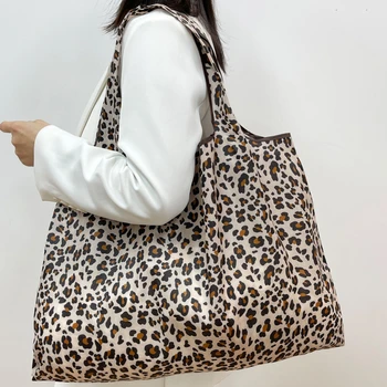 Naujas spausdinimas Didelis daugkartinio naudojimo bakalėjos pirkinių krepšys Ladies Tote 50 svarų madingas kišeninis pečių krepšys sulankstomas ekologinis krepšys plaunamas kelionės