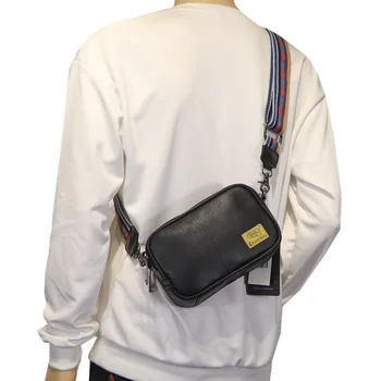 Korėjos prekės ženklo dizaineris Vyriškos kryžminės rankinės Odinis vyras Stilingas dizainas Vyriškas diržo krepšys mažas mados pečių pasiuntinys
