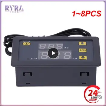1 ~ 8PCS 110V 220V DC 12V skaitmeninė laiko delsos relė LED ekranas Ciklo laikmačio valdymo jungiklis Reguliuojamas laiko relės laiko delsa