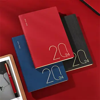 2024 Planner Notebook Kawaii dienoraščio žurnalas Notepad 365 dienų tvarkaraščio organizatorius Dienos savaitės planuotojas Korėjos kanceliarinių prekių biuras