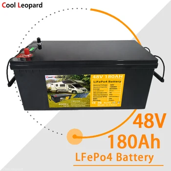 Ličio geležies fosfato baterija 48V 180Ah LiFePO4 įmontuotas BMS / tinka RV ir budėjimo režimui Saulės energijos generavimo sistema