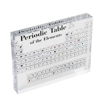 Periodinė elementų lentelė Periodinis stalo rodymas su tikrais elementais Vaikai, mokantys mokytojus Dienos dovanos Periodinė lentelė Akrilas