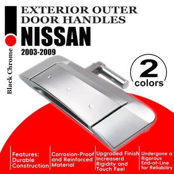 Nissan 350Z visi su 3.5L V6 varikliu 2003-2009 Išorinės juodos kairės dešinės durų rankenos OE#80607-CD40B, 80606-CD00B