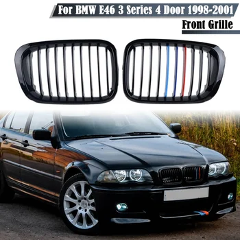Suporuokite automobilio priekines inkstų groteles M spalva BMW E46 3 serijos 4 durų sedanui 1998 1999 2000 2001 Pakaitinė dalis