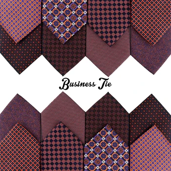 TailorSmith New Purple Red Series Business vyriškas kaklaraištis Gravatas Homens 7,5cm dryžuotas čekių vestuvių dovanų poliesterio kaklaraištis vyrams