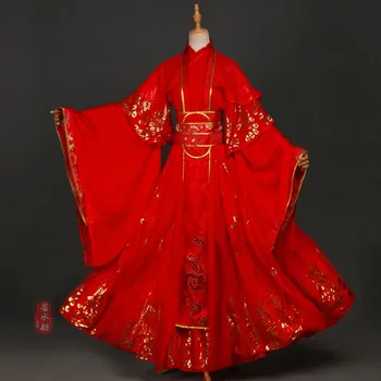 Anime Tian Guan Ci Fu Xie Lian Cosplay kostiumas Kinų senovės Hanfu raudona vestuvinė suknelė Helovino kostiumai Perukai moterims mergaitėms