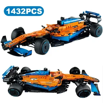 Technical McLarened F1 Formula 1 Supercar Race Car Model Building Blocks City 42141 Vehicle Kit Bricks Žaislas vaikams Dovana