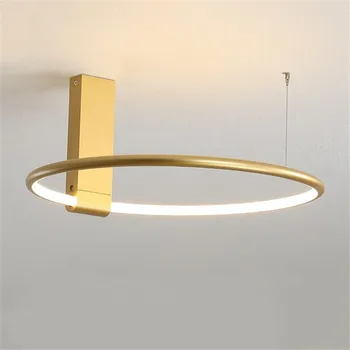 Modernūs apskriti lubų šviestuvai LED žibintai svetainės apšvietimui Kūrybinė apvalių lubų lempa Akrilo žiedas 360 laipsnių sukimasis