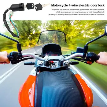 Universalus motociklo uždegimo rakto jungiklis Motociklo galia Metalinis mygtuko jungiklis Vandeniui atsparus LED uždegimo rakto jungiklis dviračiams