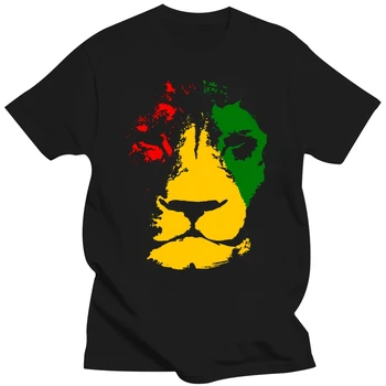 Jamaika Lion Mens Reggae marškinėliai Jamaikos vėliavos Rastafarian Rasta Vintage Graphic Trikotažiniai marškinėliai