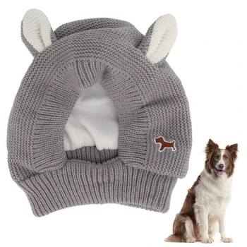 Megzti triušiai Ausų augintinio skrybėlė Apsauga nuo triukšmo Šilta šunų priežiūros ausinė Kepurė dideliems šunims