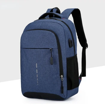 Mens BackPack Oxford Pure Color LargeCapacity Simple Fashion Travel Female Student ComputerBag