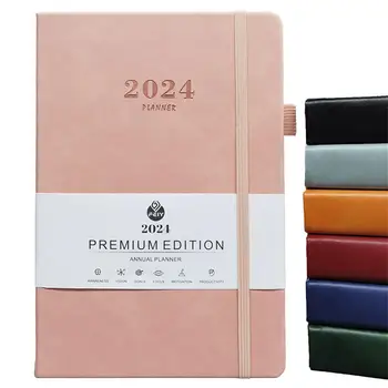 2024 Anglų kalba Version Planner A5 Journal Pocket Notebooks Notepad Agenda Planner Diary Weekly 365days Daily Organizer