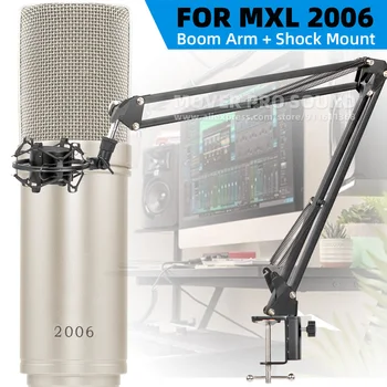 MXL 2006 stalviršio pakabos mikrofono stovas mikrofono strėlės smūgio laikiklis Smūgiams atsparus laikiklis Antivibracinis smūgis