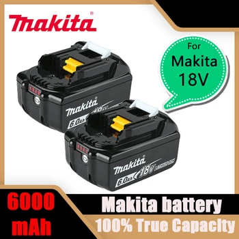 Makita Originali ličio jonų įkraunama baterija 18V 6000mAh 18v gręžtuvas Pakaitinės baterijos BL1860 BL1830 BL1850 BL1860B