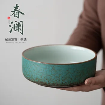 Chunlan arbatos plovimas Didelė derliaus vaisių lėkštė Arbatos baseinas Jianshui arbatos puodas Keramikos arbatos rinkinys Kung Fu Išnaudotas arbatos indelis Arbatos puodelio plovimas