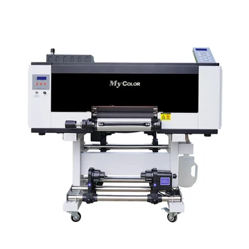 30CM UV ritininis dtf spausdintuvas lipdukų spausdinimui su dvigubu XP600 galvutės dtf spausdintuvu uv A3 ritininis uv dtf spausdintuvas