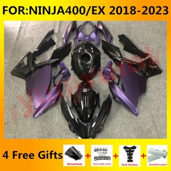 NAUJAS ABS motociklų aptakų rinkinys tinka Ninja400 EX400 EX Ninja 400 2018 2019 2020 2021 2022 2023 pilnas apdailos rinkinys juoda violetinė