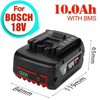 skirta BOSCH Authentic 18V BAT609 BAT610 For Bosch 18V Professional 18V Ličio jonų akumuliatoriaus gręžimo baterija GBA18V GSR18V BAT618 BAT619
