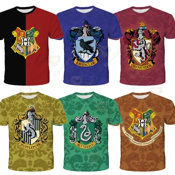 2023 Wizardry marškinėliai Vasaros trumpomis rankovėmis O kaklo Hario Poterio marškinėliai Trikotažiniai marškinėliai 