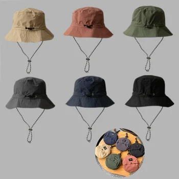 Apsauga nuo saulės Žvejybos kepurė Vasaros vandeniui atspari kempingo žygio kepurės Anti-UV saulės skrybėlė Alpinizmo kepurės Vyriška Panamos kepurė