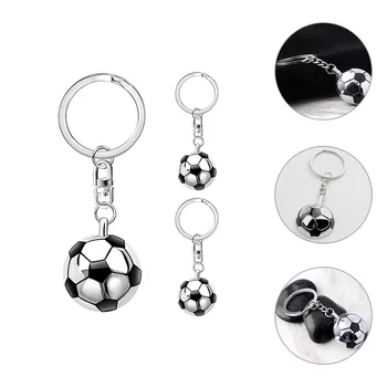 3 vnt Futbolo raktų pakabukas Futbolo raktų pakabukai Fob Įamžinti kabantys metaliniai maišelių tiekimo žiedai