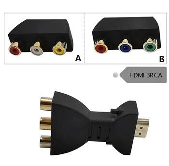 HD HDMI į AV adapterio kabelis 3RCA lotoso galvutė raudona balta geltona / raudona žalia mėlyna keitiklis