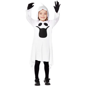 Helovino vaikų kostiumas Cosplay kostiumas baltas mažas vaiduoklis zombis juokingas teroro kostiumas