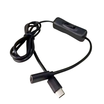 USB C vyriškas ir moteriškas prailginimo laidas su įdėtąja galia, skirta Raspberry 4 T21A