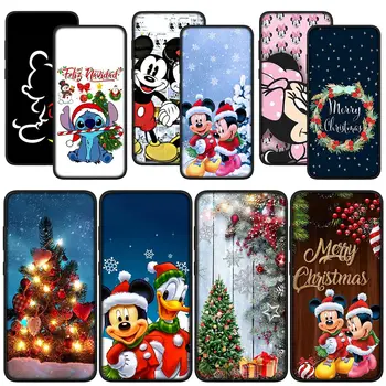 linksmų Kalėdų Mickey Minnie pelės telefono dangtelis, skirtas Samsung Galaxy A10 A20 A22 A30 A31 A32 A50 A51 A52 A53 A72 A33 A73 Minkštas dėklas
