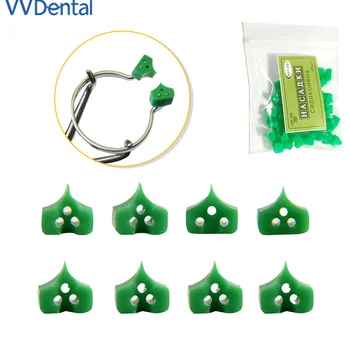 VVDental 40PCS/Bag Dantų silikoniniai pleištai pridėti ant pleištų guma Nr. 1.861 Delta žiedas Tine Green Douban liejimo pleištas Dentist Mater