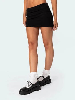 Women s Micro Mini sijonas Aptemptas seksualus gatvės drabužis Low Rise Stretch Fitted Bodycon trumpi sijonai