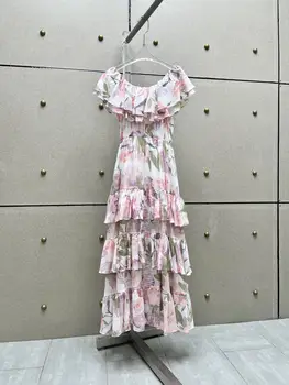 2023 Moteriški drabužiai Nauja marginta suknelė