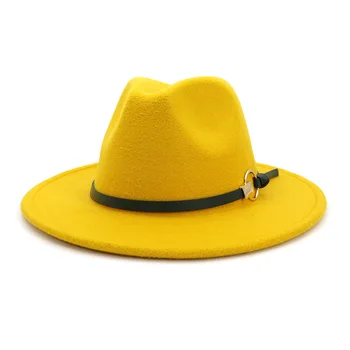 Fedora vyriška Fedora skrybėlė Unisex brim džiazo skrybėlių plunksnų diržas Ruduo žiema Britų vintažinė Panamos skrybėlė Женская шляпа 