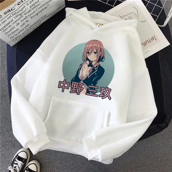 the Quintessential Quintuplets hoodies women gothic funny long sleeve top streetwear Hooded Shirt Hood Female 90s Hooded Shirt
