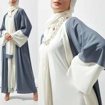 Dubajus Abaja Patchwork Kardiganas Artimieji Rytai Toga Dubajus Caftan suknelės moterims Turkiška tunika Musulmoniškas paltas Turkijos mados drabužiai