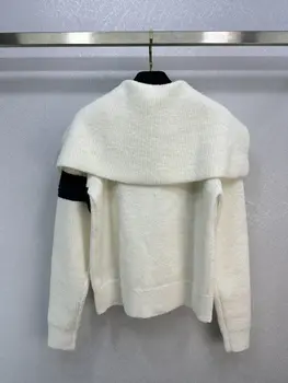 Megztas megztas megztinis su karinio jūrų laivyno apykakle, Naujas dizainas, Ruduo ir žiema, 2023
