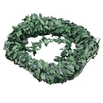 7.5M Dirbtinės gebenės girliandos lapija Žali lapai Imituojamas vynmedis vestuvių vakarėlio ceremonijai 