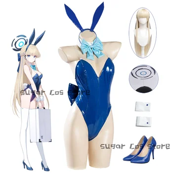 Games Blue Archive Asuma Toki Cosplay kostiumas Bunny Girl uniforma Seksuali apranga Aukštakulniai Halo Prop Halloween Karnavalo vakarėlio vaidmuo