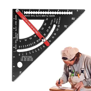 medienos apdirbimo liniuotės matavimo matuoklis kvadratinis įrankis nešiojamas kvadratinio kampo liniuotė Medienos apdirbimo įrankiai medienos apdirbimui plytelėmis