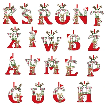 Kūrybingų kalėdinių laiškų pakabų rinkinys šventiniams namams pritaikytiems dekorams